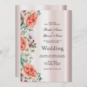 Blume Hochzeitsfeiern mit Wasserfarben Einladung