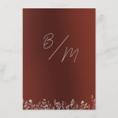 Blume Hochzeitskarte Begleitkarte (Rückseite)