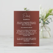 Blume Hochzeitskarte Begleitkarte (Stehend Vorderseite)