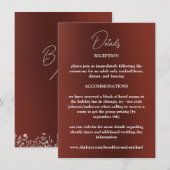 Blume Hochzeitskarte Begleitkarte (Vorne/Hinten)