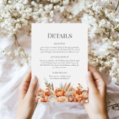 Blume Hochzeitskarte für Korallen und Pfirsichtroc Einladung