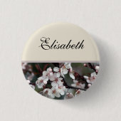 Blume-Hochzeitsknopf Button (Vorderseite)