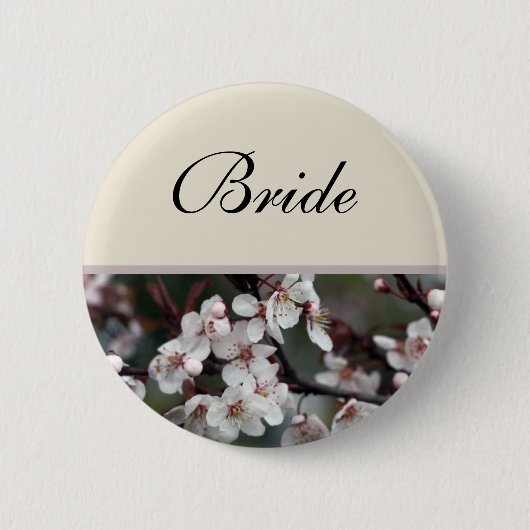 Blume-Hochzeitsknopf Button (Vorderseite)