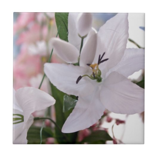 Blume Hochzeitslilie Liebe Fliese (Vorderseite)
