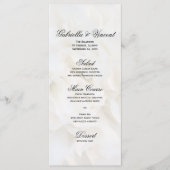 Blume Hochzeitsmenü für Weißkarnation Menükarte (Vorderseite)