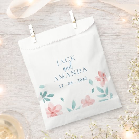 Blume Hochzeitspackung mit Aquarellfarben Geschenktütchen (Ausgeschnitten)