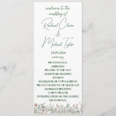 Blume Hochzeitsprogramm Programm (Vorderseite)