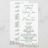 Blume Hochzeitsprogramm Programm (Vorne/Hinten)