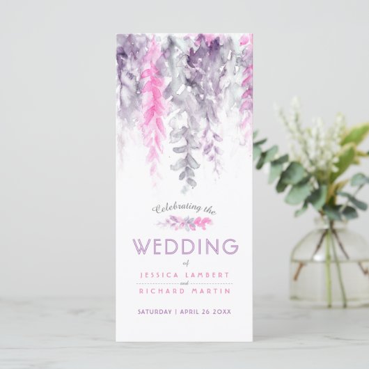 Blume Hochzeitsrebe Programm (Stehend Vorderseite)