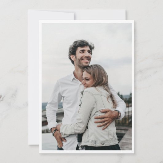 Blume-Hochzeitsszittel für Wasserfarben-Lavendel Save The Date (Rückseite)