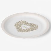 Blume Hochzeitstulips Pappteller (Schrägansicht)