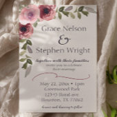 Blume Hochzeitsveranstaltung in Aquarellfarbe Einladung