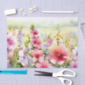 Blume-Hollyhock (D) Seidenpapier (Handwerk)