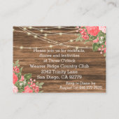 Blume Holz, Laterne und Korallen - Empfang Begleitkarte (Rückseite)