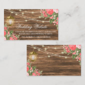 Blume Holz, Lattern und Korallen - Website für Hoc Begleitkarte (Vorne/Hinten)