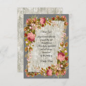 Blume Holzrahmen Dankeskarte (Vorne/Hinten)