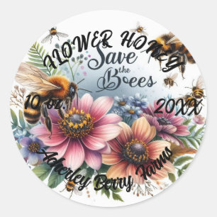BLUME HONEY Aufkleber für Gläser