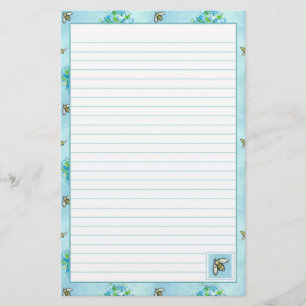 Blume Honey Bee Blue Linde Briefpapier