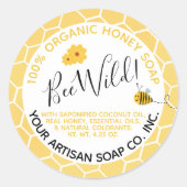 Blume Honeycomb Honey Soap Runder Aufkleber (Vorderseite)