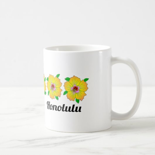 Blume Honolulu Hawaii Hibiskus Kaffeetasse (Rechts)