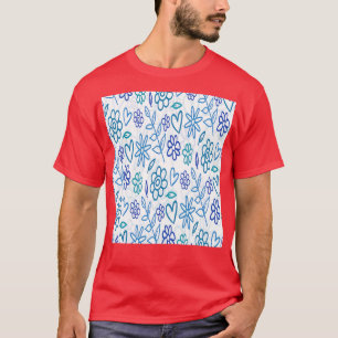 Blume hören Blumensommer Blauer Aquamarine Blüte T-Shirt