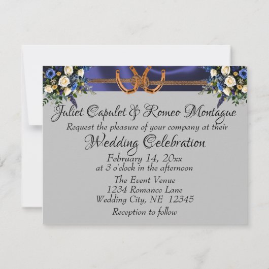 Blume & Hufeisen, Blauer Schleifen (Rückseite)