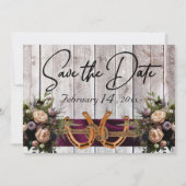 Blume & Hufeisen, Lila Hochzeit Save The Date (Vorderseite)