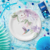 Blume Hummingbird Bird Dank Pappteller (Party)