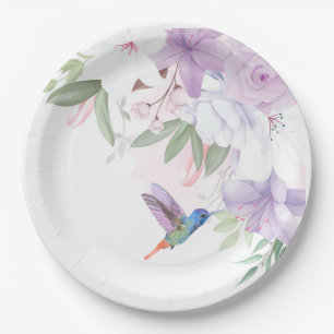 Blume Hummingbird Bird Dank Pappteller