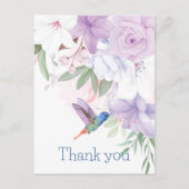 Blume Hummingbird Bird Dank Postkarte (Vorderseite)