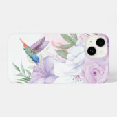 Blume Hummingbird Bird iPhone Hülle (Rückseite (Horizontal))
