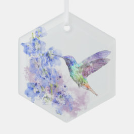 Blume Hummingbird Bird Ornament Aus Glas