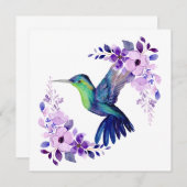Blume Hummingbird Blank Card Einladung (Vorne/Hinten)