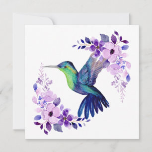 Blume Hummingbird Blank Card Einladung