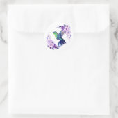 Blume Hummingbird Runder Aufkleber (Tasche)