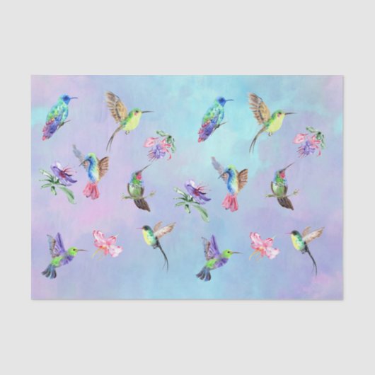 Blume Hummingbird Seidenpapier (Vorderseite)
