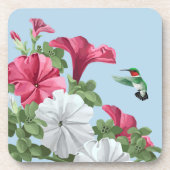 Blume Hummingbird und Petunia Untersetzer (Vorderseite)
