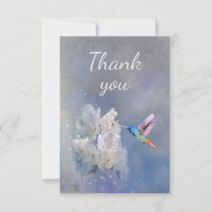 Blume Hummingbird und Weißgarten Dankeskarte
