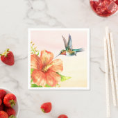 Blume Hummingvogel und Hibiskus Serviette (Beispiel)
