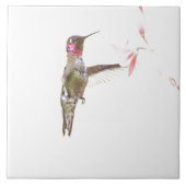 Blume Hummingvogel und Single Fliese (Vorderseite)