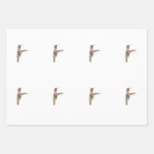 Blume Hummingvogel und Single Geschenkpapier Set (Vorderseite 2)