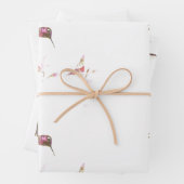 Blume Hummingvogel und Single Geschenkpapier Set (Beispiel)