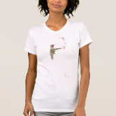 Blume Hummingvogel und Single T-Shirt (Vorderseite)