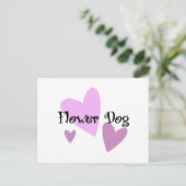 Blume Hund Postkarte (Stehend Vorderseite)
