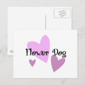 Blume Hund Postkarte (Vorne/Hinten)