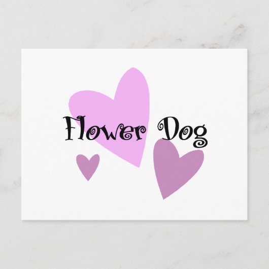 Blume Hund Postkarte (Vorderseite)