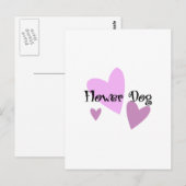 Blume Hund Postkarte (Vorne/Hinten)