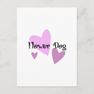 Blume Hund Postkarte