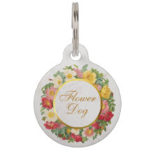 Blume Hund Rose Schreib-Script-Imitats GoldWedding