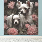Blume Hunde Zuchtportraits 20 Leinwanddruck (Insitu (Holzboden))